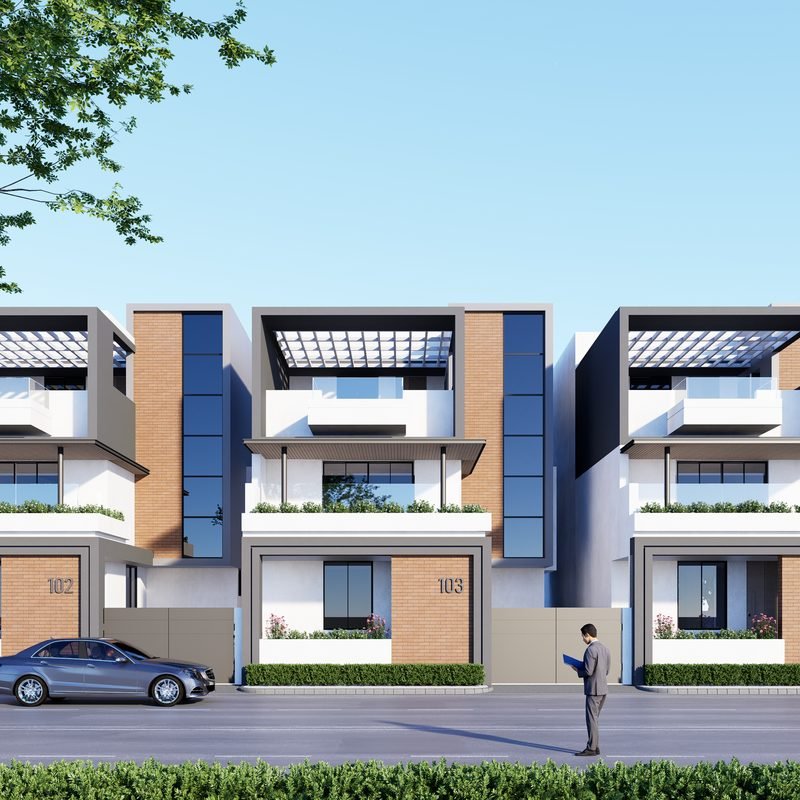 Villa street elevation